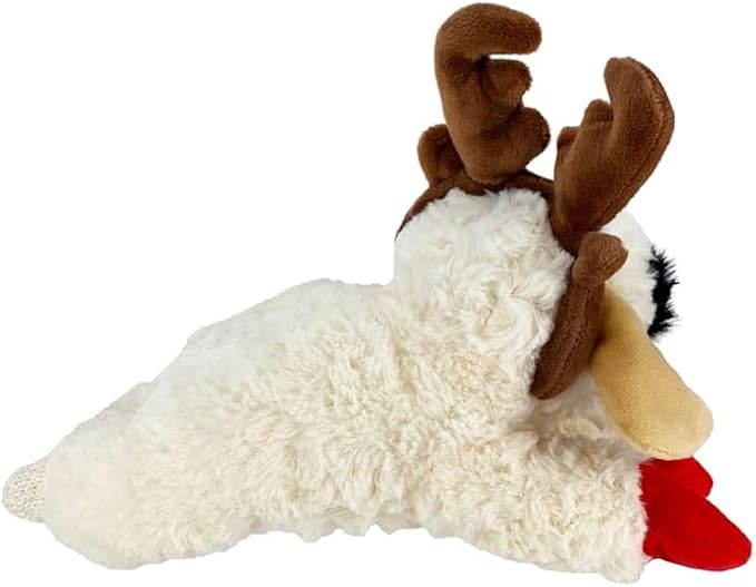 Multipet Lamb Chop Dog Toy with Antlers, Medium