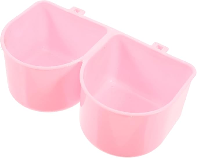 Double Dog Cat Bowl Pet Hanging Feeder Crate Bowl Holder Parrot Pigeon Bird Cage Portable Dog Water Feeder