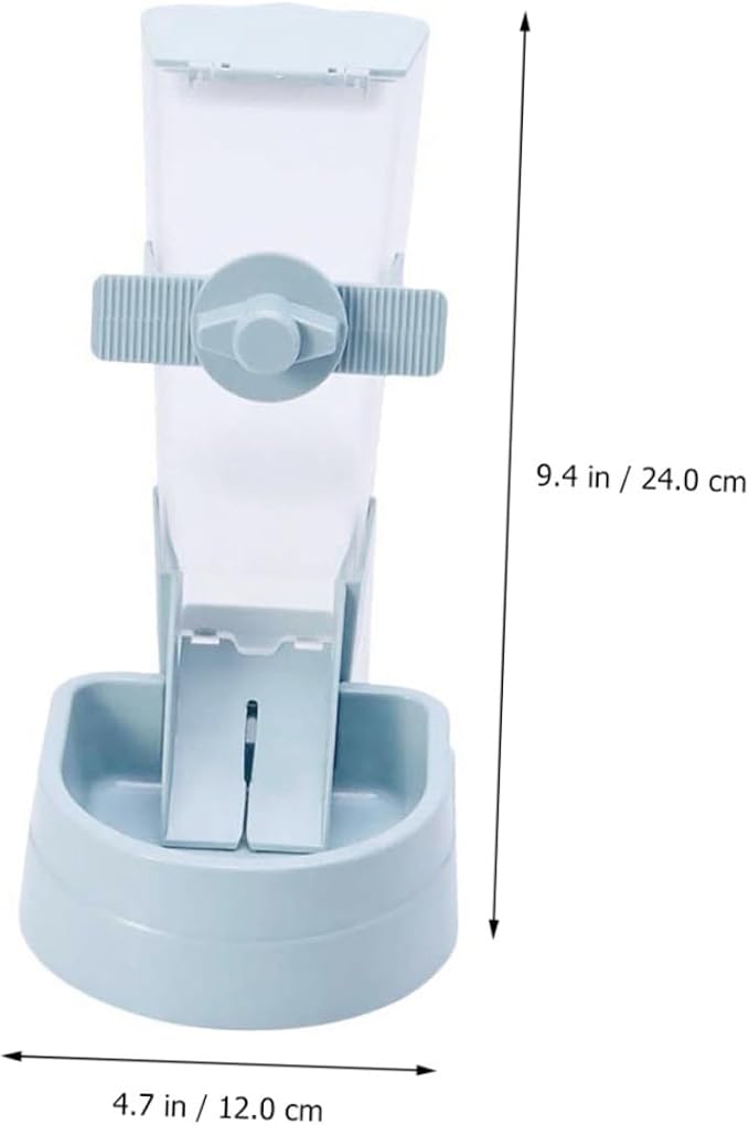 OUNONA Hanging Automatic Bird Feeder Blue Small Pet Food Dispenser Refillable for Outdoor Birdcage Parrot Hamster Cage Accessory