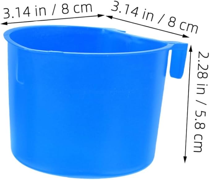 Abaodam 8pcs Bird Cage Cup Rabbit Feeding Bowl Cage Water Bowl for Birds Rabbits Small Pets