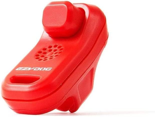 EzyDog Command Clicker Ergonomic Dog Training Tool with Wrist Strap - Hands Free & Universal Fitting System for Fingers Trains Effectively & Humanely with Positive Reinforcement (Red)