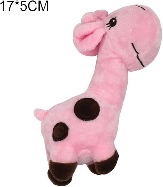 Pink Pet Dog Cats Puppy Cute Deer Shape Doll Interactive Squeaky Chew Bite
