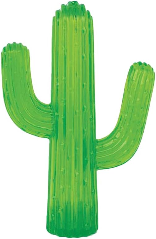 ZippyPaws ZippyTuff Dog Chew Toy - Durable Rubber Chew Toy, Puppy Teething Toys, Tough & Squeaky Toys for Small, Medium, & Large Dogs, Flexible TPR Material - Cactus