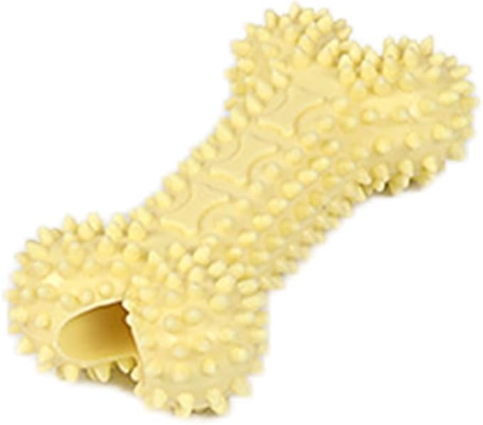 Pet Toys with Bone Shapes, Grinding Teeth Sticks, Cat and Dog Supplies, Stress Relieving Toys (Blue*1+Pink*1+Yellow*1)