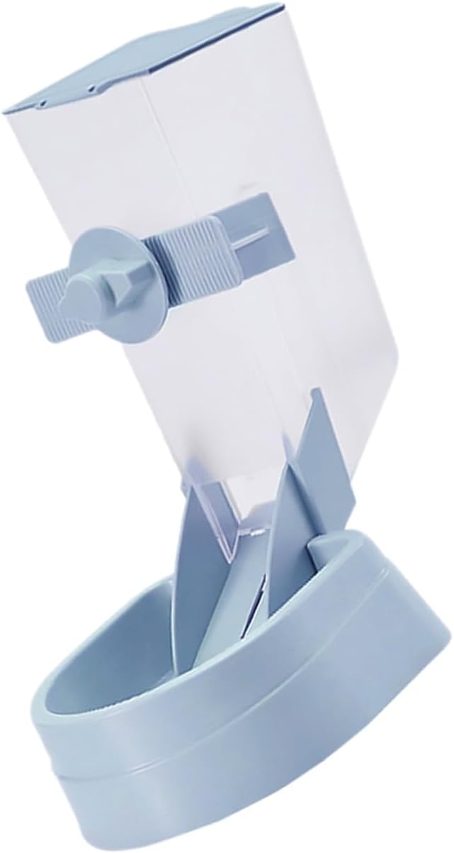 Outanaya Hanging Automatic Bird Feeder Small Pet Feeder Blue Plastic for Outdoor Bird Cages and Hamster Accessories