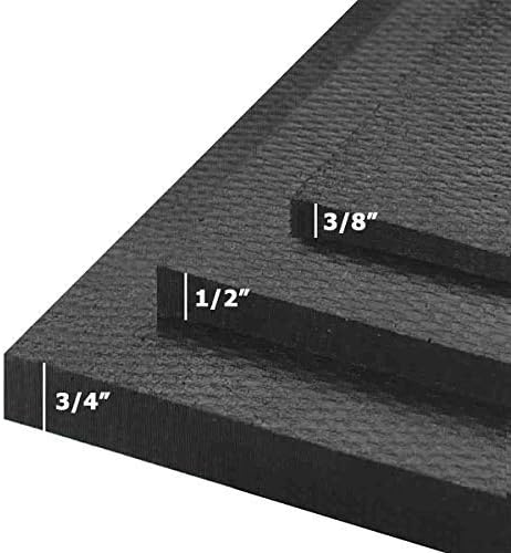 American Heavy Duty Stall Tiles - Thick, Durable Rubber Flooring - Solid Black 8' x 20' Set 1/2" Thick (40 Tiles Total)