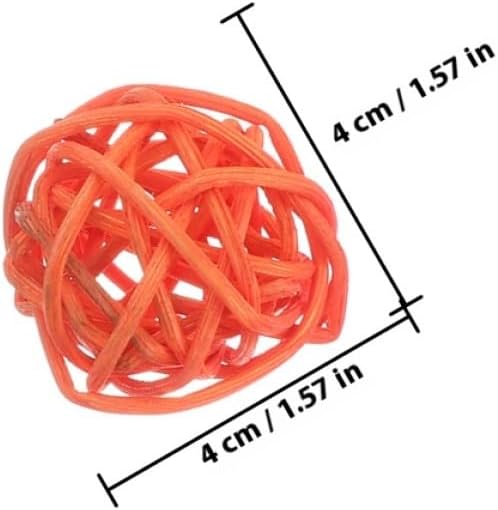 Alasum 20Pcs Rattan Chew Balls for Small Pets Lightweight Hamster Rabbit Guinea Pig Portable DIY Accessories for Bird Cages and Home Decor Random Colors