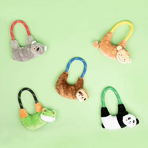 ZippyPaws - RopeHangerz Interactive Rope Tug Dog Toys - Panda