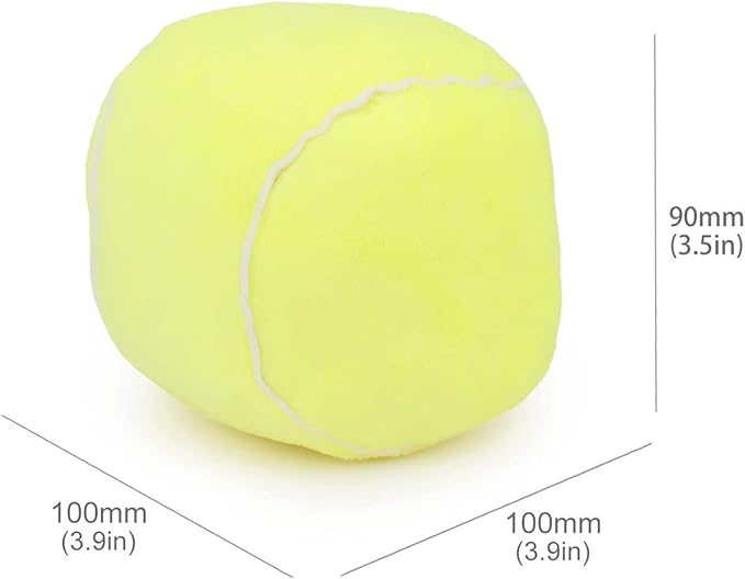 Dog Toys Balls - Chewable Plush Tennis for Dogs, Soft Pet Squeaky Ball Stuffed with Fluffy, Durable Indoor & Outdoor Dog Puzzle Toy, Birthday for Puppy Small and Medium Breeds