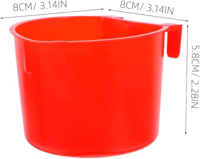 BESPORTBLE 4pcs Thickened Hanging Feeders for Small Animals Removable Water Food Bowls for Bird Cages Rabbit Hutches Easy Install Plastic Pet Feeding