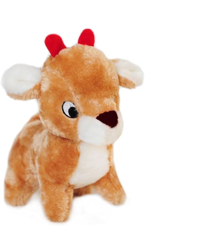ZippyPaws Holiday Reindeer Squeaky Plush Dog Toy