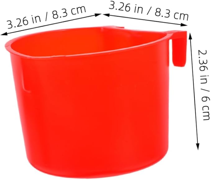 Holibanna 8pcs Hanging Pet Feeding Water Bowl for Rabbits Birds and Poultry Thickened Cage Cups for Easy Mounting and Versatile Use for Small Animals Chicken and Cages