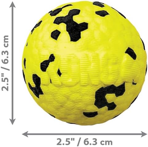 KONG Reflex Ball Dog Toy - Lightweight Durable Bouncy Fetch Toy - High-Bounce, Floats for Water Play (Medium 2 Pack)