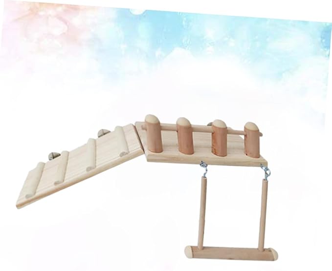 HANABASS Hamster Swing Ladder Set Interactive Toys for Small Pets Bird Cage Accessory Durable and Fun for Hamster Parrot