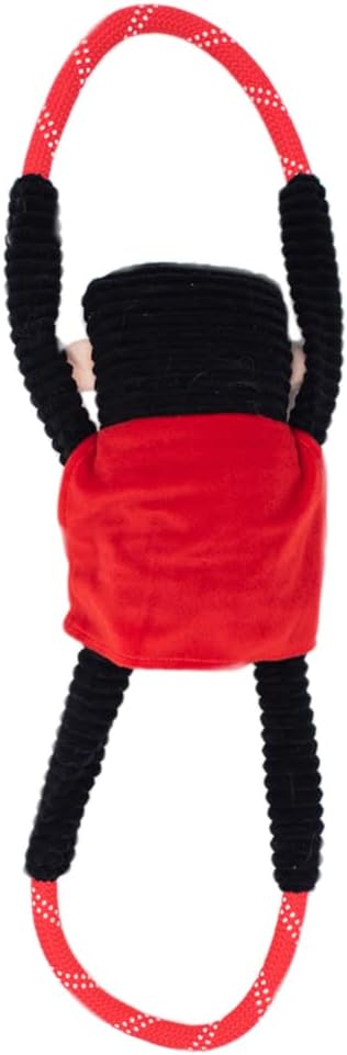 ZippyPaws RopeTugz Dog Toy, Durable Rope for Tugging and Chewing, Plush Body with Squeaker, Dracula