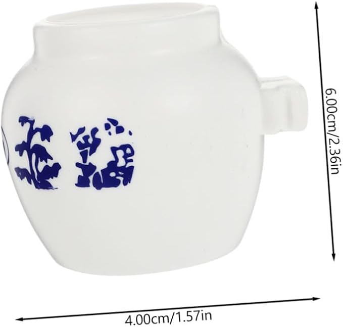 Abaodam 5pcs Large Blue and White Porcelain Style Parrot Food Bowls for Bird Cage Feeding, Round Bird Dish Cups for Parakeets, Cockatiels, and Conures in Pet Supplies