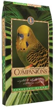 Colorful Companions | Parakeet Bird Food Blend | Nutritionally Complete | Premium Grains and Seeds | 25 Pound (25 lb.) Bag