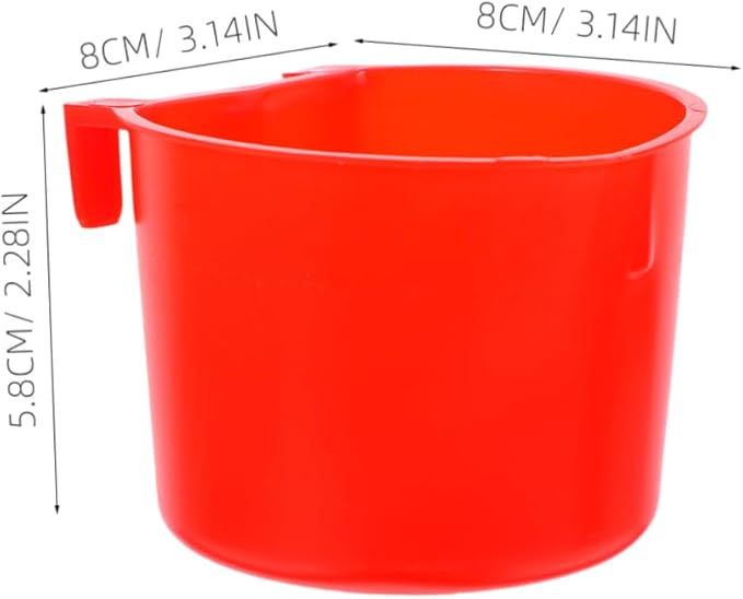 BESPORTBLE 4pcs Thickened Hanging Bird Cage Cups Removable Feeding Bowls for Small Animals Easy Install Watering Tool for and Birds Optimal Capacity