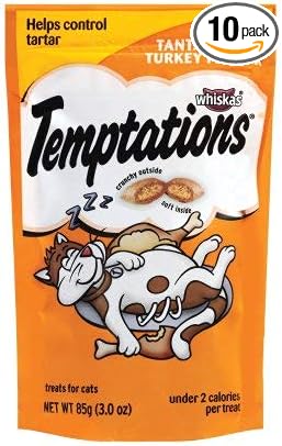 Temptations Turkey Flavor Cat Treats (Pack of 10)