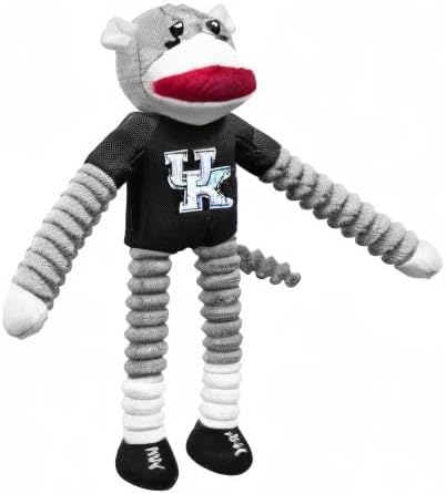 Littlearth NCAA Unisex NCAA Sock Monkey and Flying Disc Pet Toy Combo Set