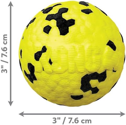 KONG Reflex Ball Dog Toy - Lightweight Durable Bouncy Fetch Toy - High-Bounce, Floats for Water Play (Large (2 Pack))