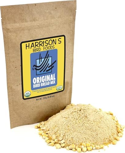 Harrison's Bird Foods Bird Bread Mix, Certified Organic, Non-GMO 255g & HOPP Organic Premium Pellets Balanced, Cold-Pressed, Low Fat, Vet-Developed Organic Nutrition for Small to Medium Pet Birds 1LB