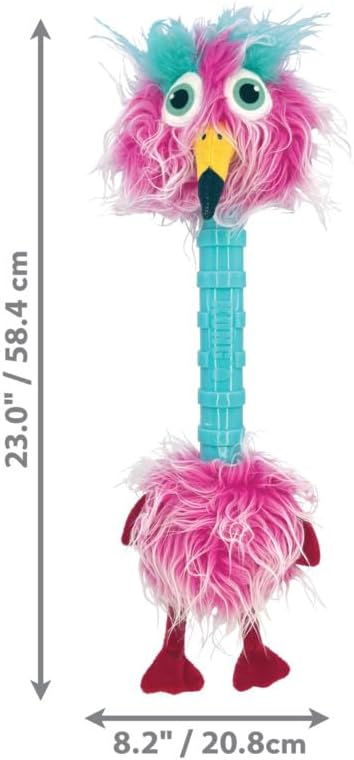 KONG Cruncheez Stretch Birds XL with Long Squeaky Neck - for Medium and Large Dogs