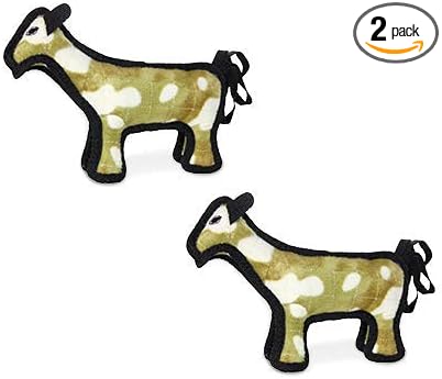TUFFY - World's Tuffest Soft Dog Toy -Barnyard- Multiple Layers. Made Durable, Strong & Tough. Interactive Play (Tug, Toss & Fetch). Machine Washable & Floats. (Horse, Jr 2 Pack)