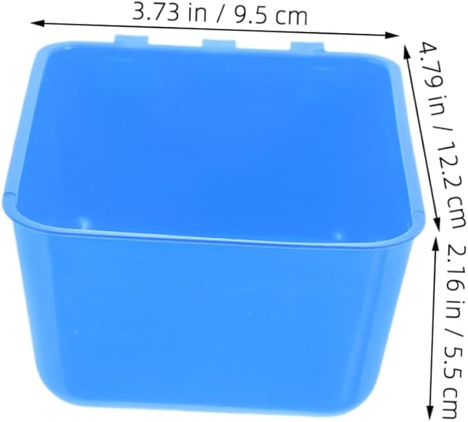 GANAZONO 6pcs Rabbit Food Bowl and Bird Water Cup Set Hanging PET Feeding Bowls for Small Animals Sturdy 12.5 * 9.5 * 6CM Suitable for Bird Cage and Rabbit Hutch