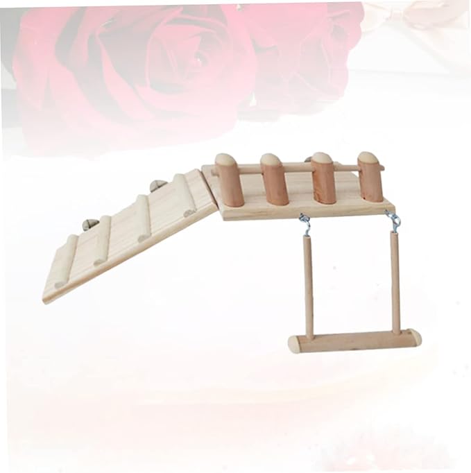 HANABASS Hamster Swing Ladder Set Interactive Toys for Small Pets Bird Cage Accessory Durable and Fun for Hamster Parrot
