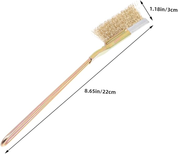 ORFOFE 1set Bird Cage Cleaning Brush with Handle Steel Bristles for Cleaning of Cages Ramps and Accessories Design for Animal Enclosures
