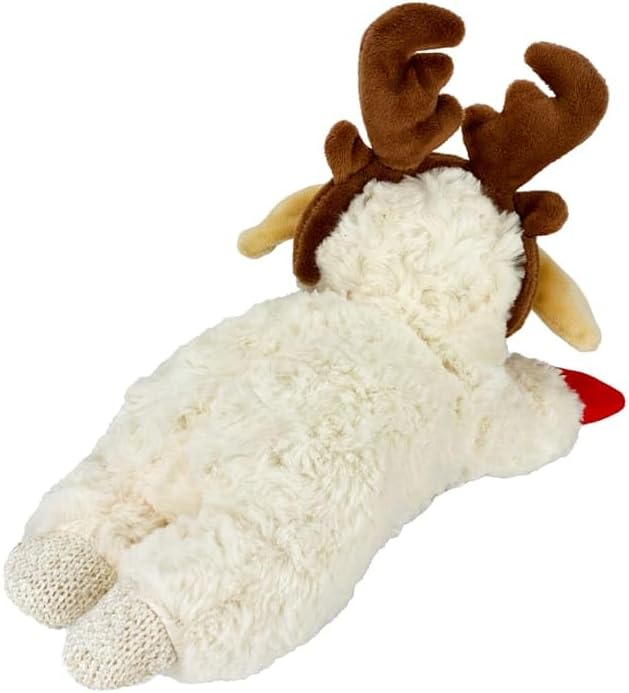Multipet Lamb Chop Dog Toy with Antlers, Medium