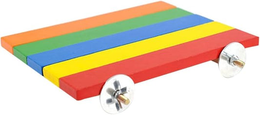 LIOOBO Decorative Wooden Climbing Toy Exercise and Decor for Hamsters Squirrels and Birds Cage