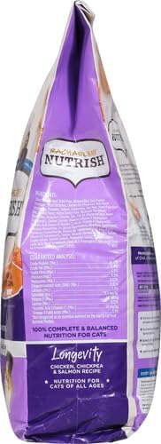 Nutrish Senior Healthy Aging Dry Cat Food, Chicken, Chickpea and Salmon, 3 lb. Bag (Rachael Ray)