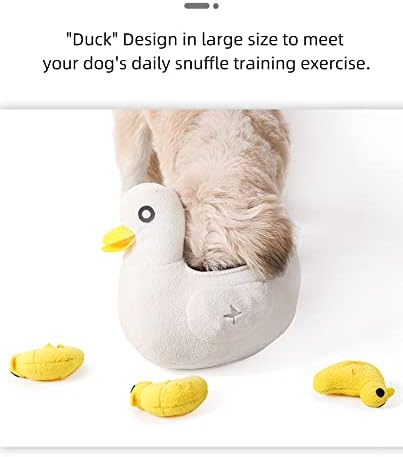 Pet Snuffle Mat for Dogs Cats Boredom, Dog Educational Sound Toys, Interactive Feed Game Toys, Encourages Natural Foraging Skills for Cats Dogs, Stress Relief, be Smarter (Duck & Little Duck)