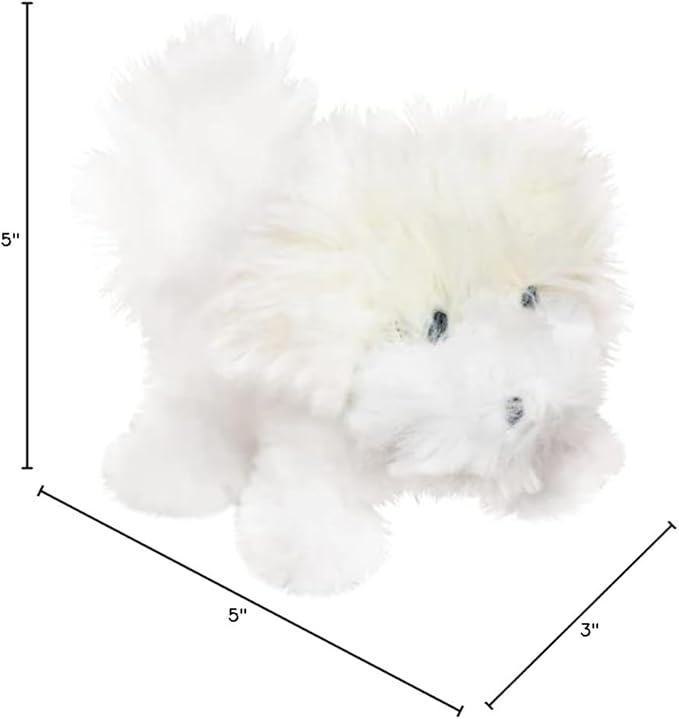 Oscar Newman Bichon Pipsqueak Toy, 5-inch Length, White