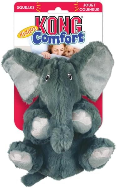 KONG Comfort Kiddos Dog Toy - Elephant Large - (6.2" W x 8.8" H) - Pack of 2