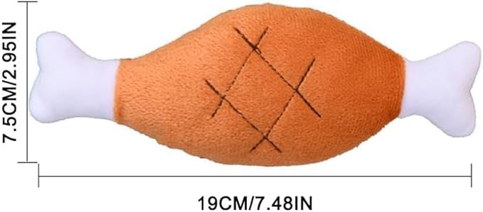 1Pc Brown Chicken Leg Plush Toy,Creative Pet Chew Toys,Interactive Sound Toys,pet Squeaker Toy,Chicken Legs Bone Pet Funny for Dogs and Cats,Squeak Toys,Perfect for Pet’s Teeth Supplies