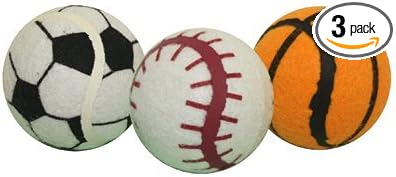 Multipet Sport Tennis Ball Dog Toy 3pk3