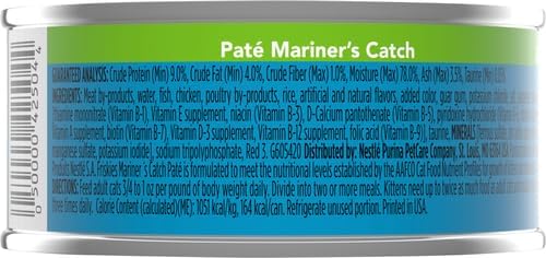 Friskies Purina Wet Cat Food Pate, Mariner’s Catch - 5.5 oz. Cans (Pack of 48)