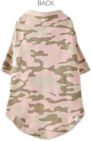 Pet Passion Toby II - The Perfect Tee, 3 Pack Short Sleeve Pet T-Shirt 100% Organic Cotton Tees Clothes for Small, Medium, Large Dogs, Pink Camo, X-Large (55-80 lbs)