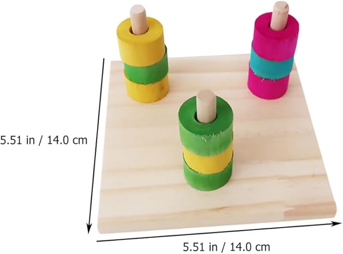 Milisten Parrot Ring Toss Toy Bird Cage Accessories Educational Bird Toy for Parakeets Conures