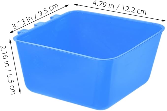 MERRYHAPY 6pcs Hanging Bird Cage Food Bowl for Rabbits Birds Chickens Sturdy Plastic Feeding Cup Watering Cup Easy Install Remove
