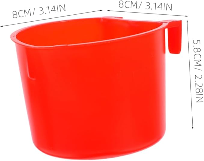4Pcs Thickened Hanging Bird and Rabbit Water Bowl Durable Pet Feeding Cups for Small Animals Space Saving Design Hydration Focused for Bird Cages and Rabbit Habitats