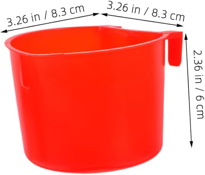8pcs Rabbit Feeder Bird Coop Cup Small Animal Drinking Bowl Thick Plastic Easy Hanging Design for Pet Watering