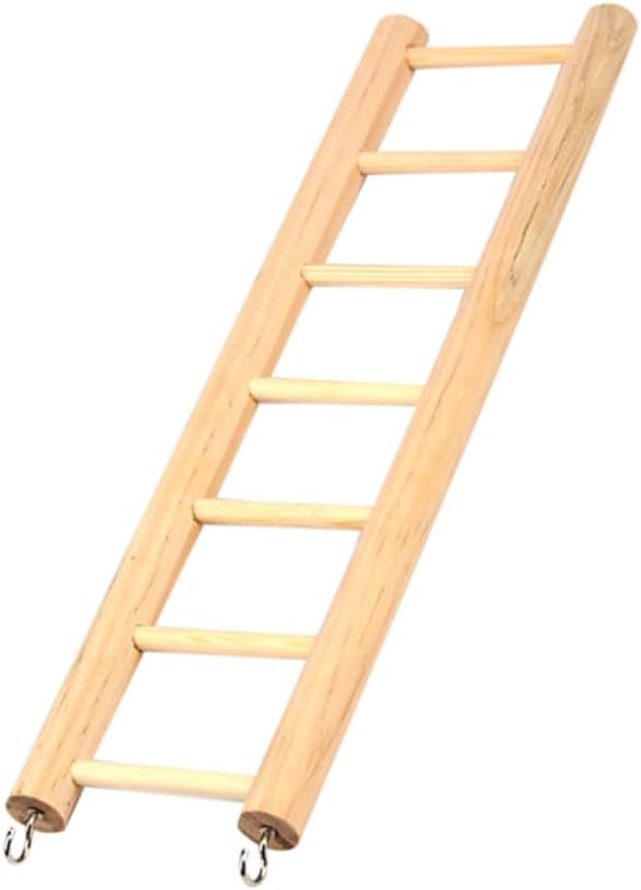 Wooden Climbing Ladder for Parrots Hamsters and Squirrels Mini PET Toy 6 Steps for Bird Cage Entertainment and Exercise