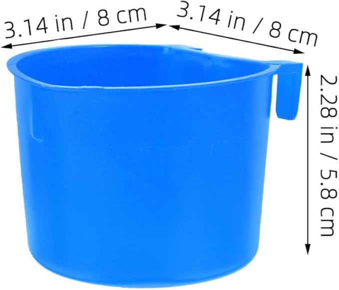 HANABASS 8pcs Bird Cage Water Bowl Hanging Feeder for Guinea Pigs Rabbits Chickens Small Pet Bowl Portable
