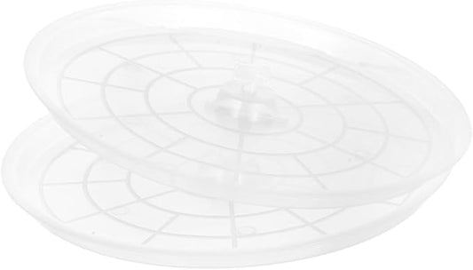 Happyyami 2pcs Transparent Bird Cage Tray for Small Animals Durable Plastic Litter Holder Replacement for Parakeet Budgie and Small Birds