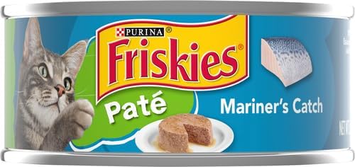Friskies Purina Wet Cat Food Pate, Mariner’s Catch - 5.5 oz. Cans (Pack of 48)