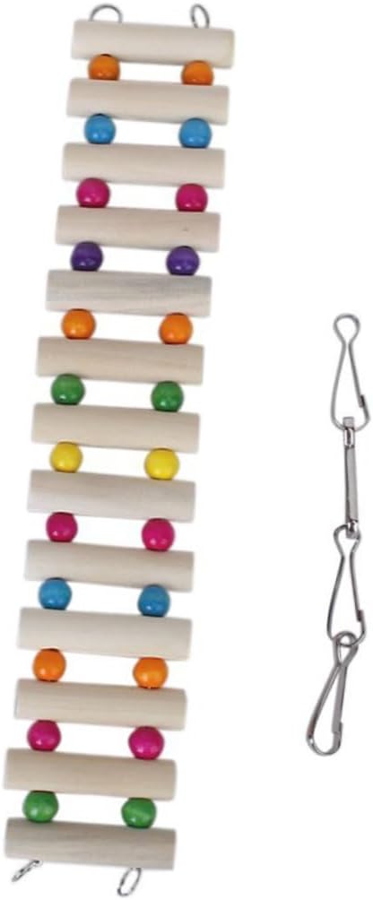 BESPORTBLE 3pcs Wooden Bird Ladder Toy Bridge for Cockatiels Animal Cage Accessory